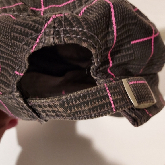 47 Twins New York Yankees Sun Tripper Hat Cap Gray Pink Logo MLB Baseball Womens - Picture 8 of 9